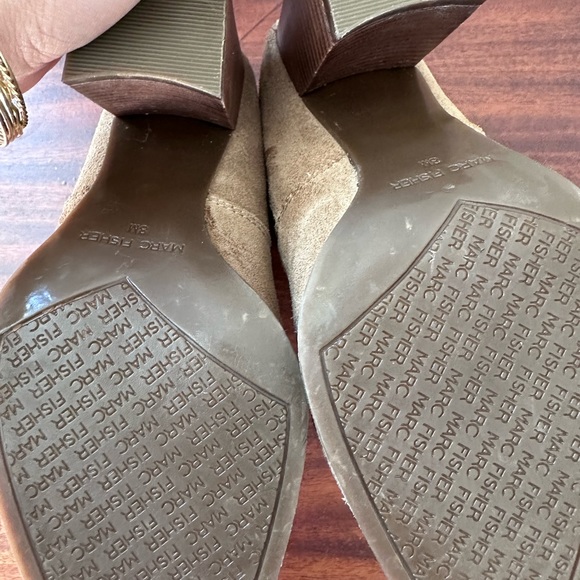 Marc Fisher Tan Suede Booties - Picture 3 of 4
